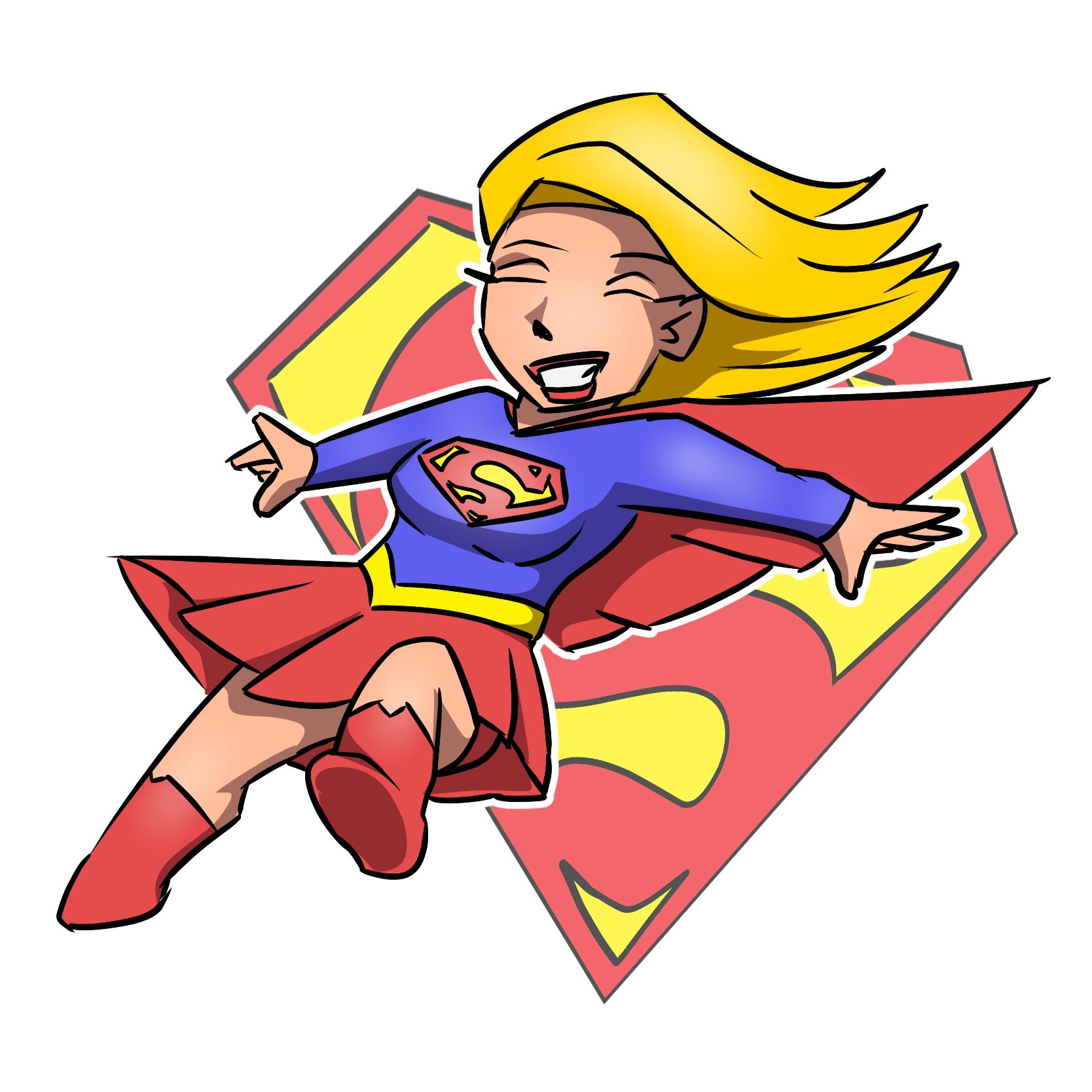 Supergirl Chibi Sticker